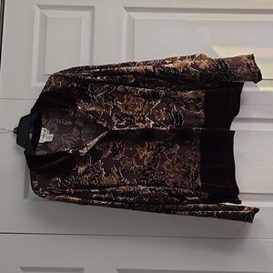 Coldwater Creek - Velour and See-Through Blouse - Plus Size 3X - EUC